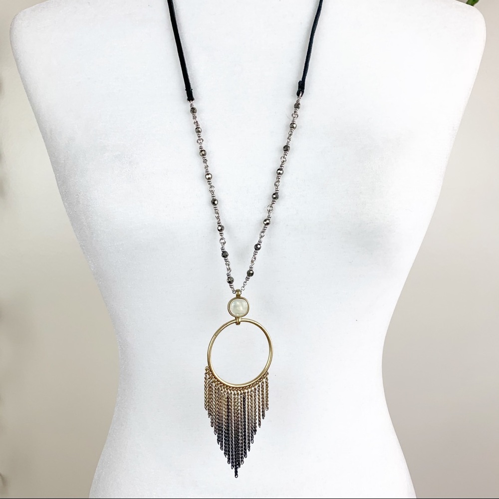 Boho Adjustable Beaded Tassel Necklace